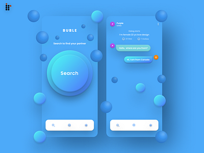 BUBLE - Random Chat Application Design