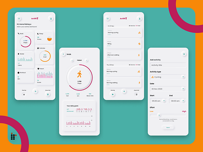 Actifit - Activity Tracking Apps Design app design ui ux