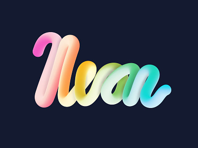 Neon 3D Type blend tool illustrator type typography