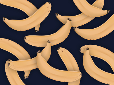 Banana Rama bananas gradient mesh pattern vector