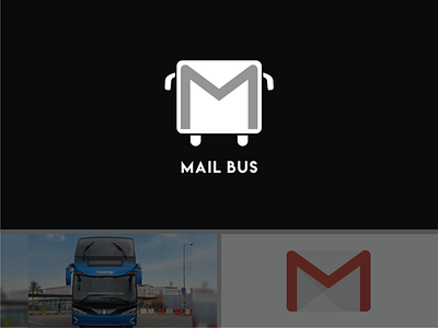 Mail Bus branding bus design doublemeaning dualmeaning illustration logo mail