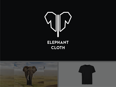 Elephant Cloth branding design doublemeaning dualmeaning elephant illustration logo