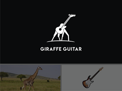 Giraffe Guitar branding design doublemeaning dualmeaning illustration logo