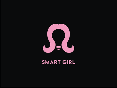 Smart Girl branding design doublemeaning dualmeaning illustration logo