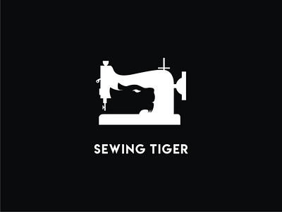 Sewing Tiger branding design doublemeaning dualmeaning illustration logo