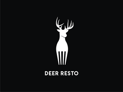 Deer Resto branding deer design doublemeaning dualmeaning logo resto