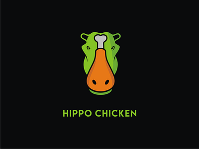 Hippo Chicken branding chicken design doublemeaning dualmeaning hippo illustration logo