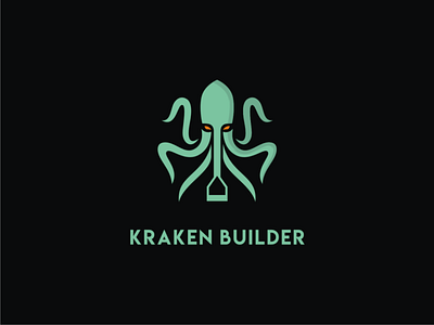 Kraken Builder branding builder design doublemeaning dualmeaning illustration kraken logo