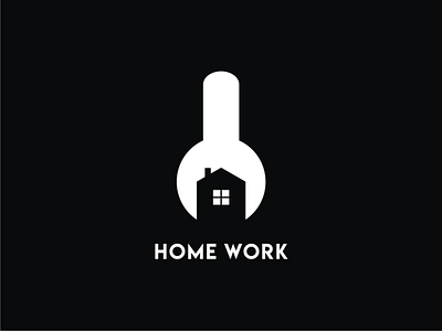 Home Work branding design doublemeaning dualmeaning home illustration logo tool