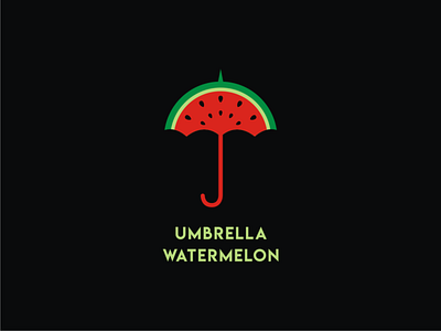 Umbrella Watermelon branding design doublemeaning dualmeaning illustration logo umbrella watermelon