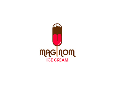 Magnom branding creative design graphic design ice cream icon identity logo logofolio negative space
