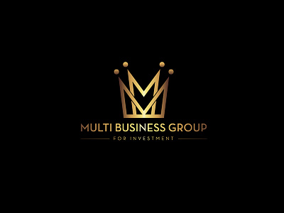 Multi Business Group branding gold graphic design icon identity investment logo