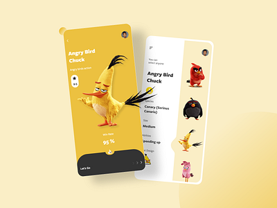 Game App - Angry Bird angry bird chuck angry birds chuck game design gamer mobile app design mobile design mobile ui ui ui design ux