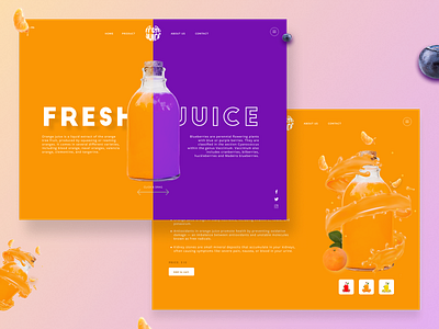 Juice Web Design beverages branding drinks ecommerce fruits health juice ui ui design web design website