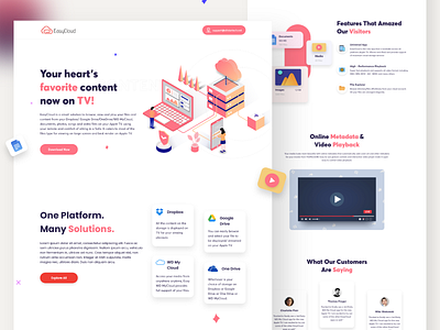 EasyCloud Website appdesign apple apple tv cleanui cloud app design documents files ios storage ui ui design user experience user interface ux uxdesign