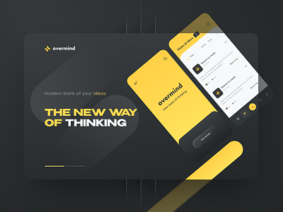 Overmind — Idea Bank app design typography ui