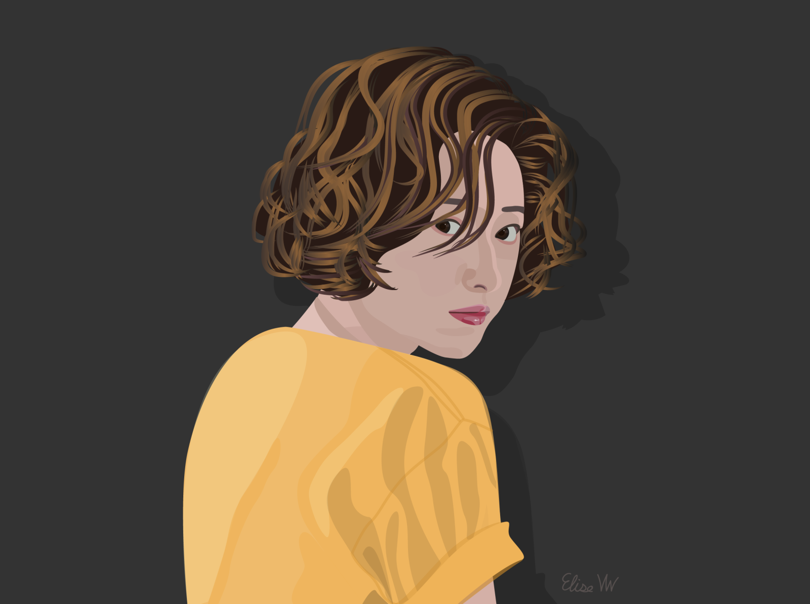 Woman In A Yellow Shirt Illustration By Elise On Dribbble