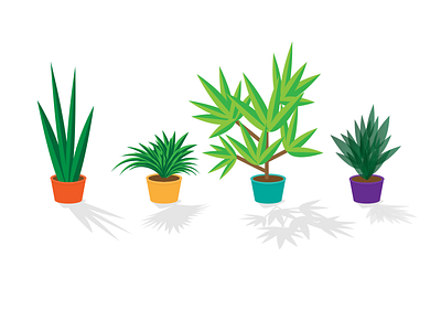 Potted Plants app art cute drawing enviroment icon illustration illustrator logo plants ui ux vector web