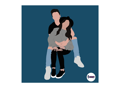 Couple illustrations graphicdesigns arts digital