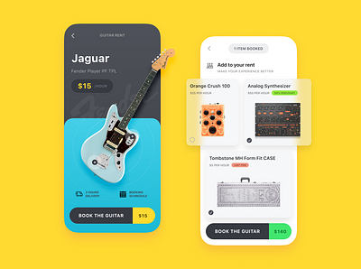 Musical Instruments Rent app guitar mobile music ui