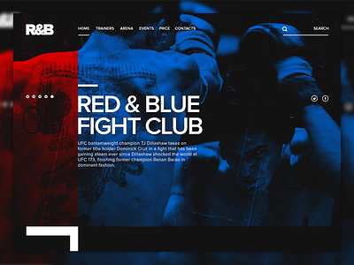 R&B Fight Club digital design fight landing page ui ux web design web site