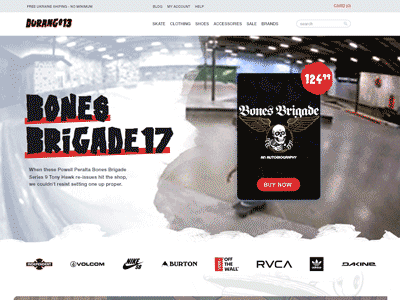 Durango13 animation design shop skate ui web design web site