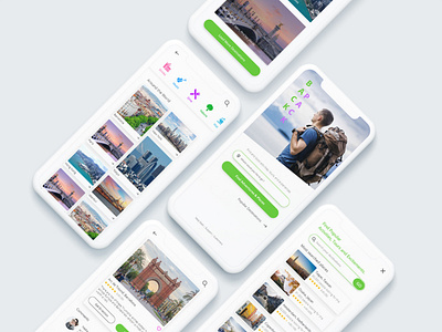 Backpack - Travel Guide app design mobile app
