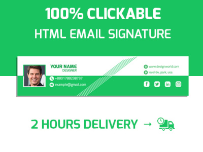 Best Email-signature clickable email signature creative design design graphic design html email signature minimal professional