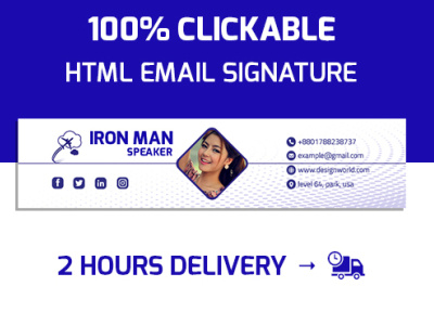 Responsive email-signature creative design email signature graphic design html email signature minimal professional