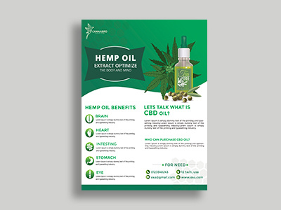 Hemp oil flyer