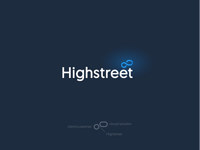 Highstreet IT Logo Design brand branding dark blue design icon infinity it it solutions logo modern symbol tech