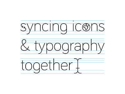 Icons & Type Together exploration icon iconography icons lettering modern simple spec type typography