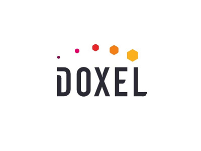 Doxel Logo concept custom typography hexagon logo morph