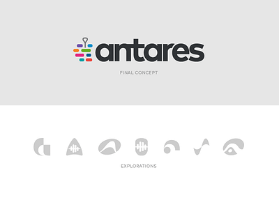 Antares Logo Concepts artboard brand branding color concept concepts explorations logo lowercase music