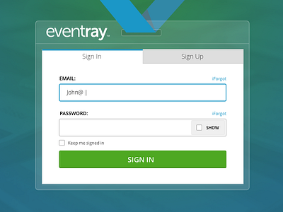 Eventray Login design events login modern ui user experience