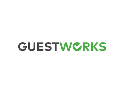 GuestWorks Logo brand branding clean design illustration logo logo design logomark modern simple type typography