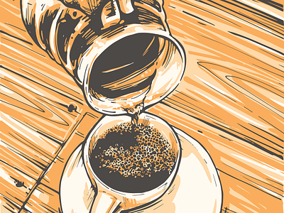 Coffee Pour caffeine coffee illustration