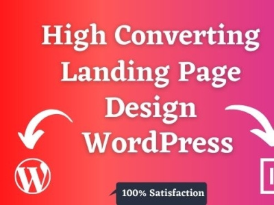 create a professional landing page website design in wordprss