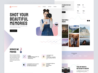 Photograher Landing page design branding design graphic design ui ux