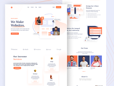 Agency Landing Page branding design graphic design ui