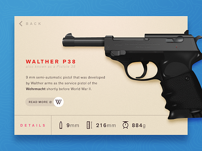 Walther P38 gun illustration metal p38 walther weapon