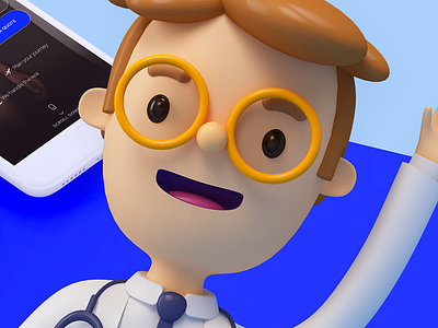 Doctor — 3D Character 3d 3d character character design doctor friendly healthcare medical mobile