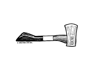 Hatchet Sticker ax handdrawn hatchet woods