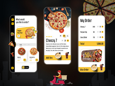 Pizza Ordering App 🍕 dailyui food app food delivery app food ordering app ios mobile app pizza app pizza delivery pizza delivery app