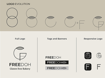 Freedoh Bakery Logo Evolution branding design flat graphicdesign illustration logo logodesign minimal