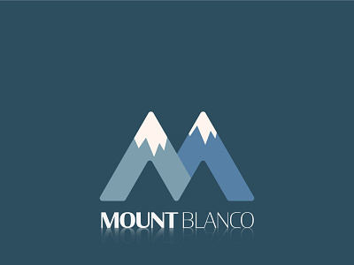 Ski Logo-Mount Blanc branding design flat graphicdesign illustration logo logodesign minimal skilogo vector