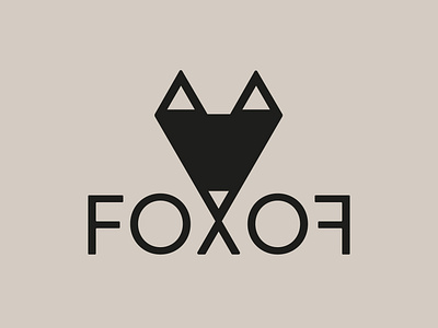 FOX LOGO: FOXOF branding design flat graphicdesign logo logodesign typography vector