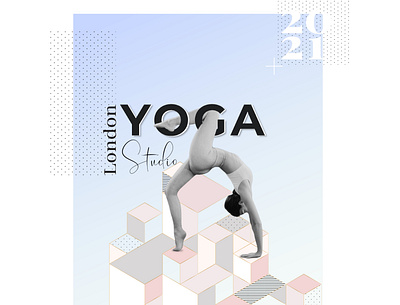 Yoga Poster- London Yoga Studio branding design graphicdesign illustration logodesign minimal pattern poster typography vector