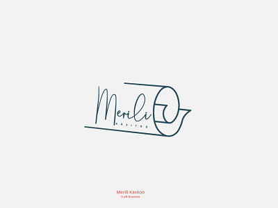 Merili Käsitöö- Craft Business branding craft craftbusiness graphicdesign logo logodesign minimal paperlogo paperroll vector