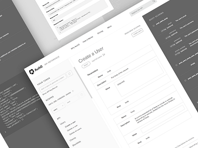 API Reference - Wireframes